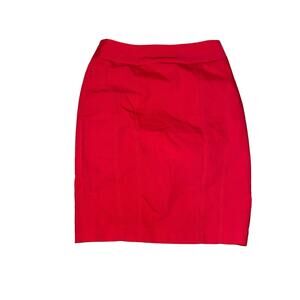 Express Paneled Knee Length Straight/Pencil Skirt in Pink/Red Size 2